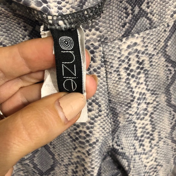 Mesh Panel Snake Print Onzie Crop - Picture 9 of 12